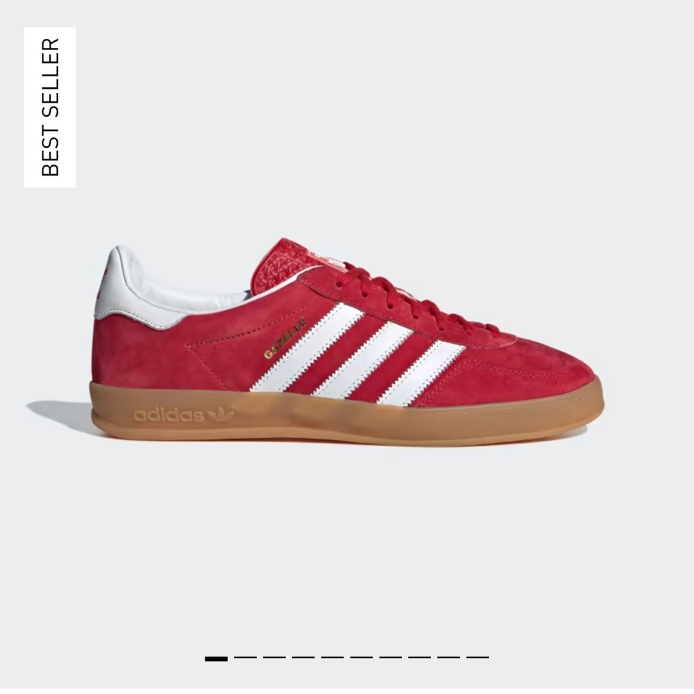 COPY - NWT ADIDAS GAZELLE INDOOR SHOES Red Scarlet and White